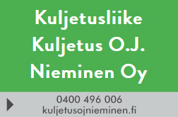 Kuljetus O.J. Nieminen Oy logo